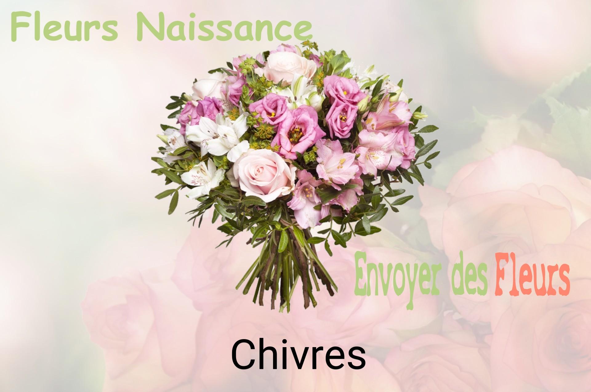 Bouquet de fleurs de naissance livré à Chivres